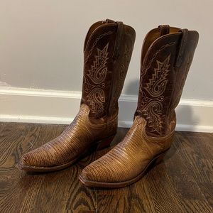 Lucchese Women’s Teju Lizard Cowboy/Western Boots